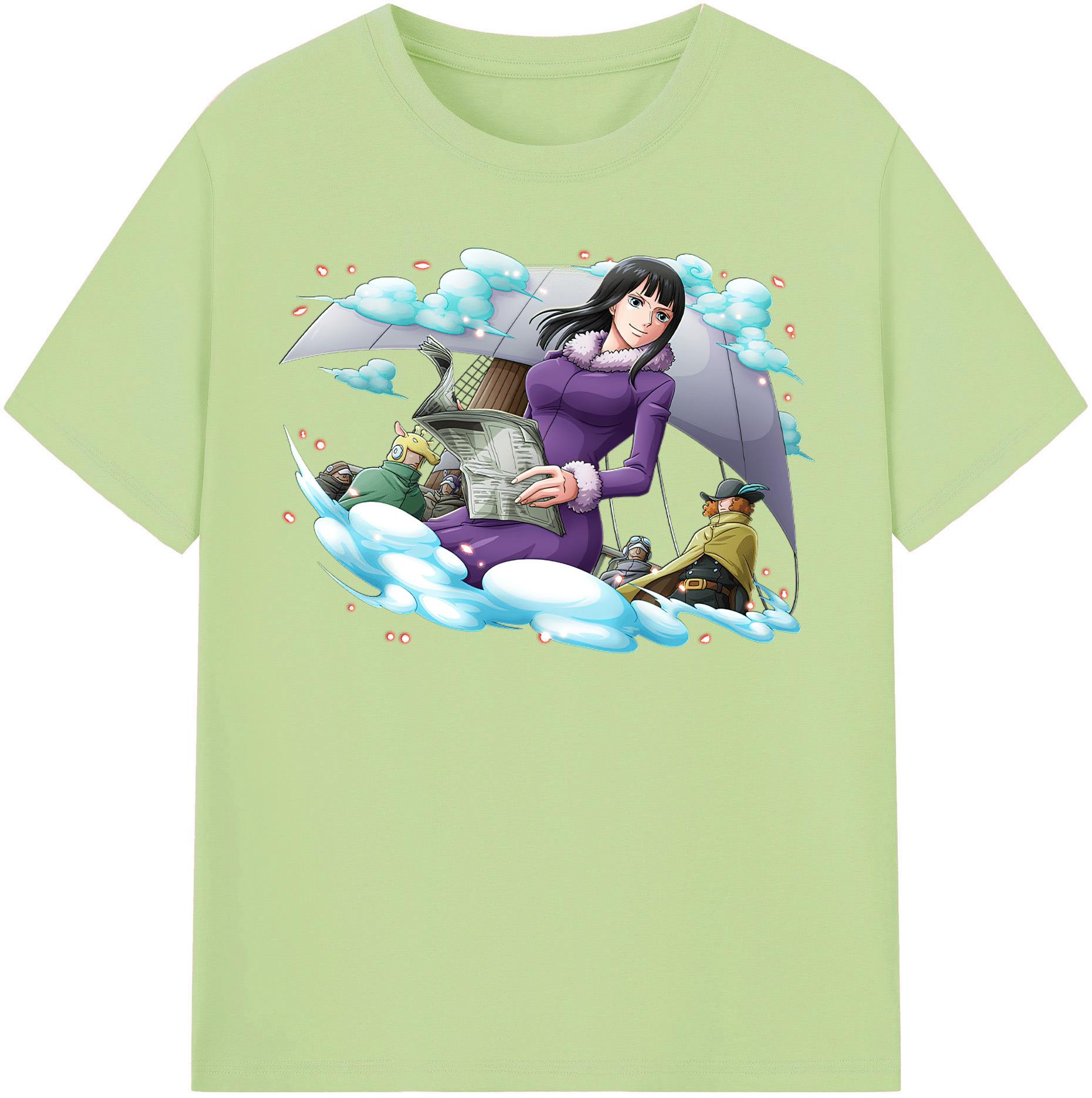ワンピース ニコ・ロビン ONE PIECE Nico Robin 綿100％半袖Tシャツ（フロントプリント）